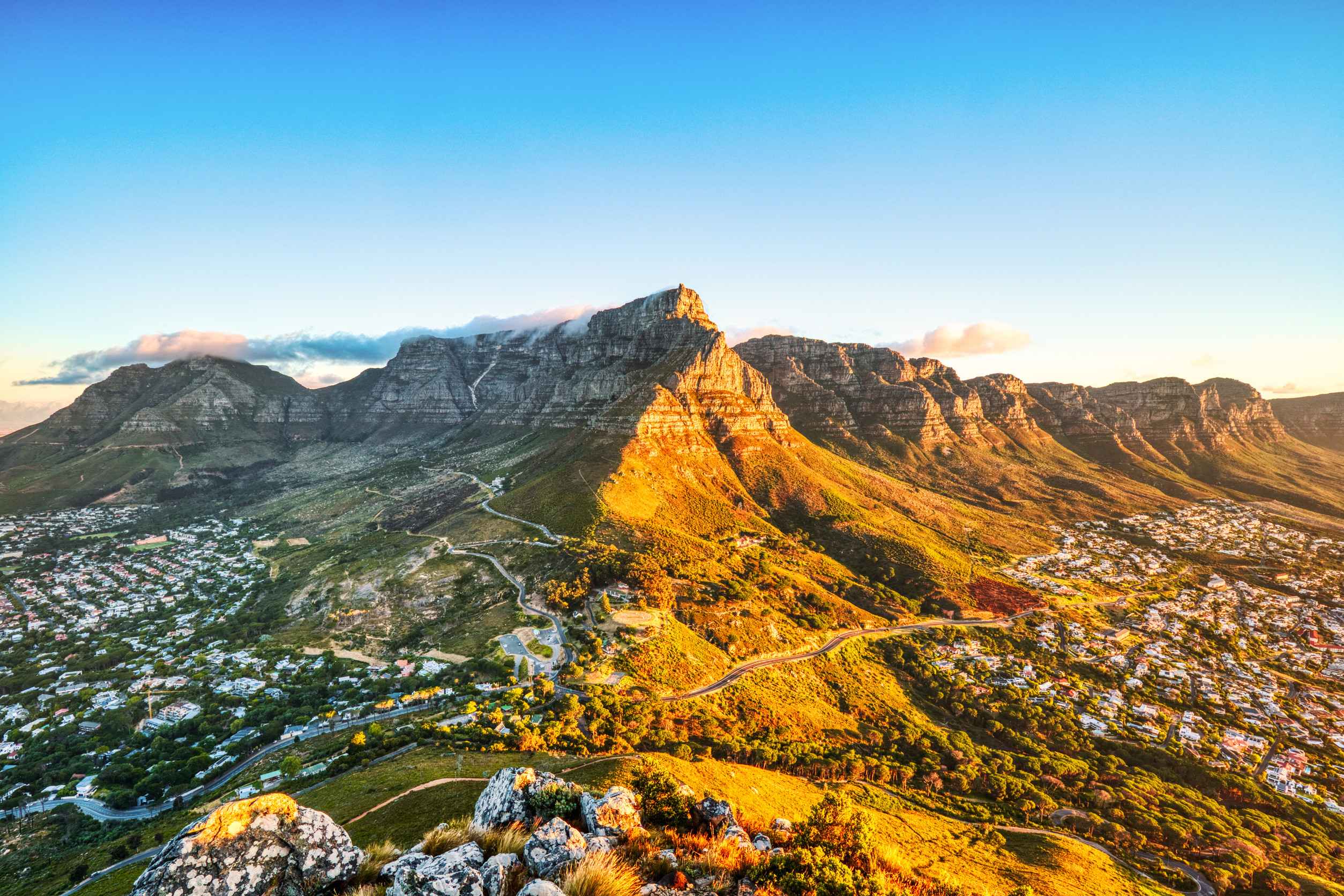 Cape Town Sunset With Table Mountain
