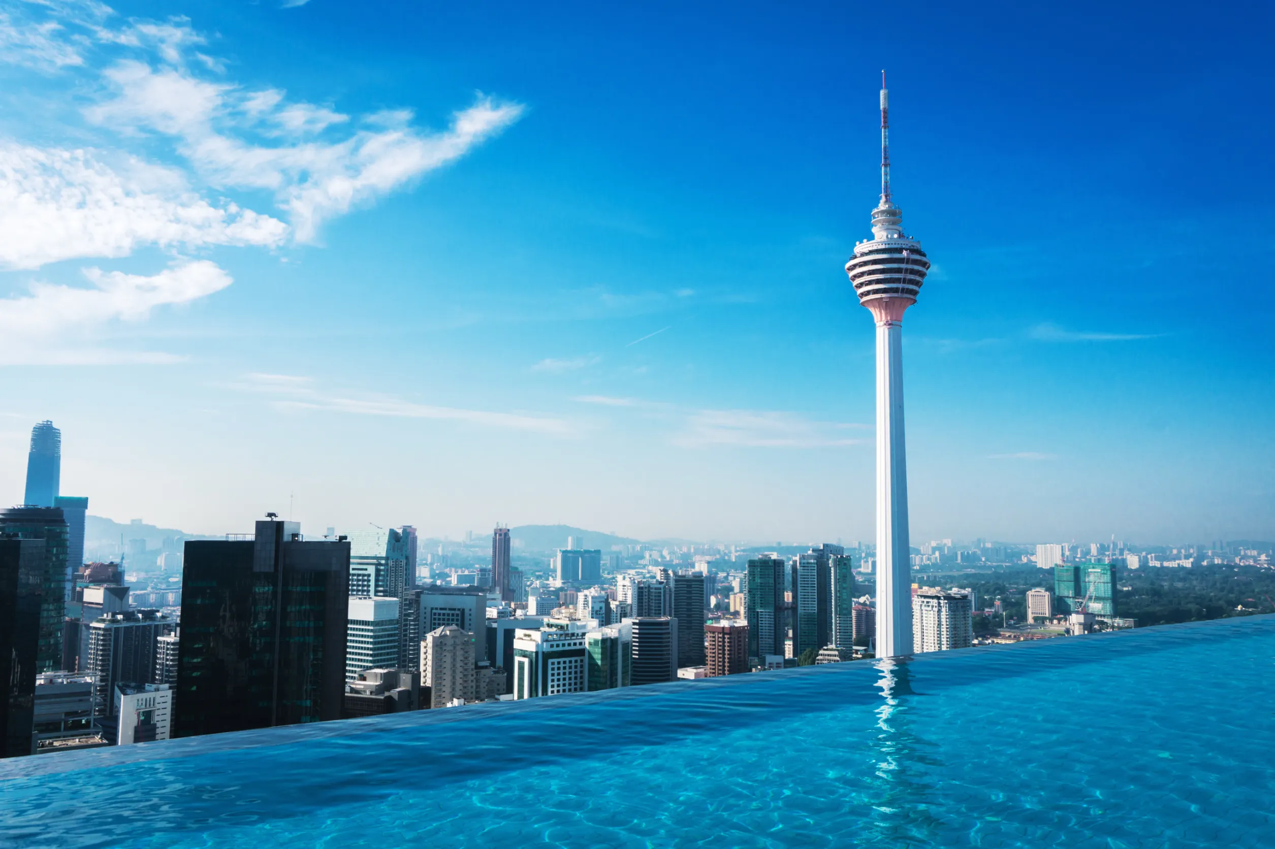 rooftop with beautiful city view kuala lumpur malaysia