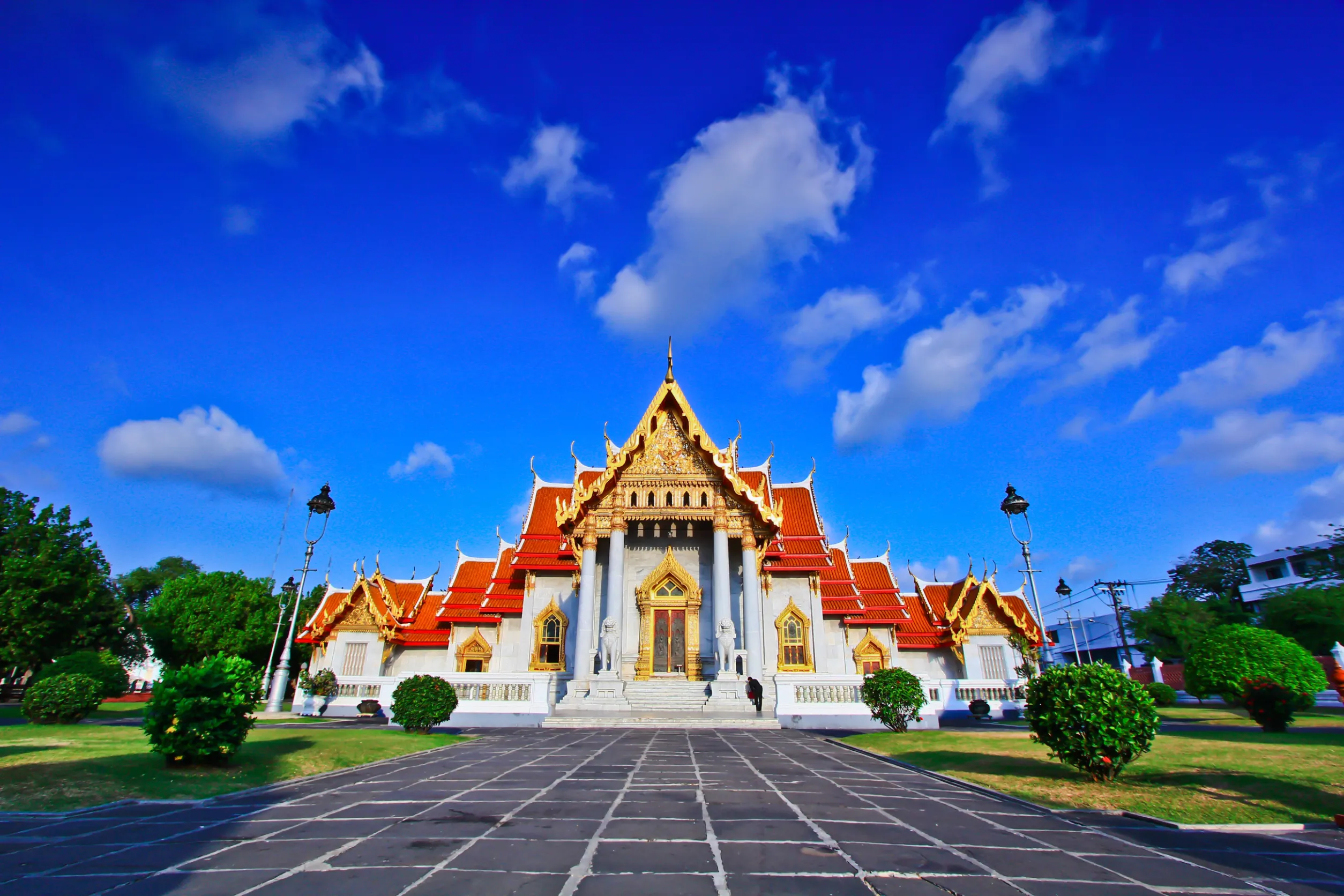 temple wat benchamabophit in bangkok thailand