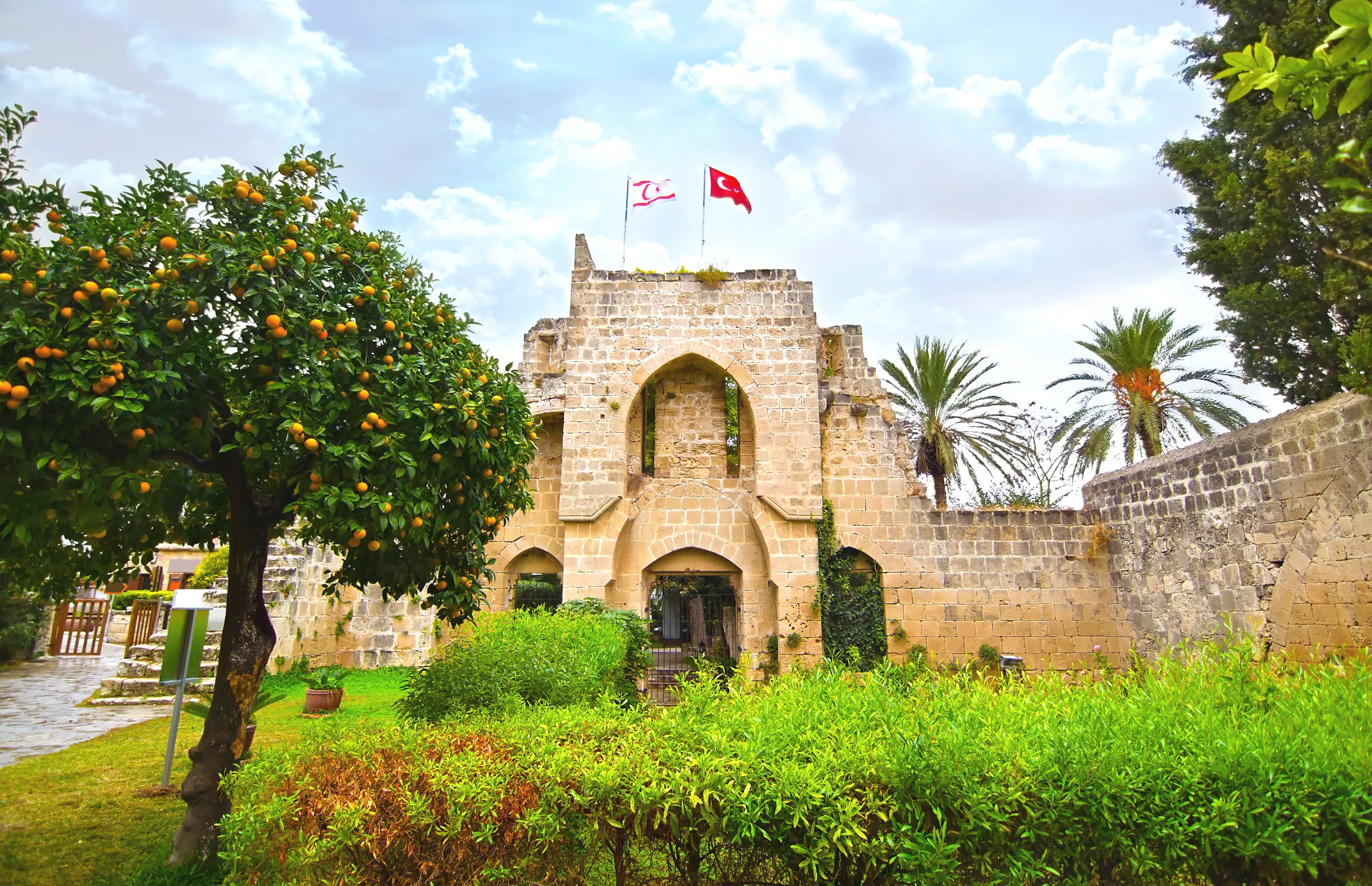 the bellapais abbey in northern occupied cyprus