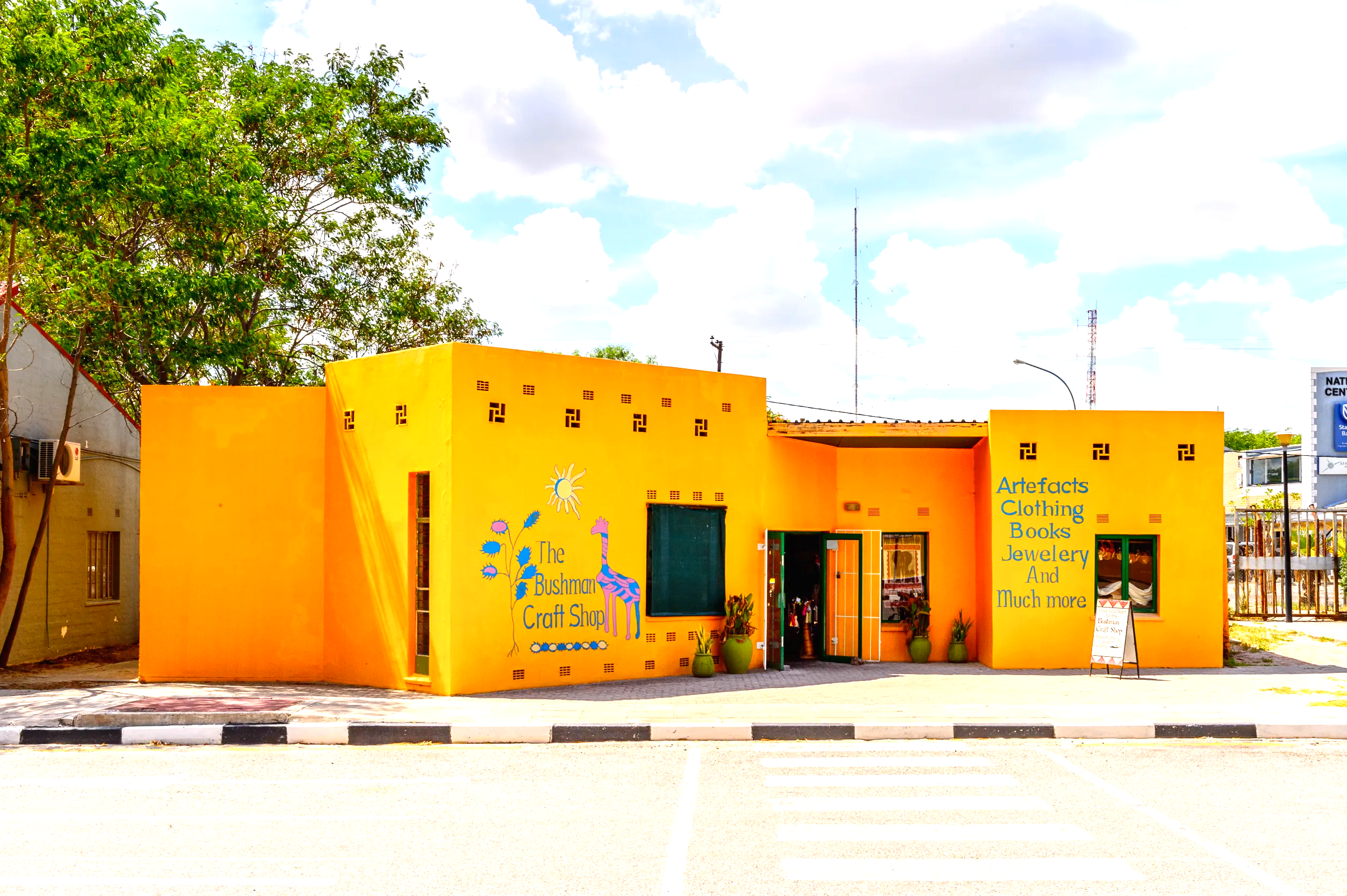 the famous airport building of maun botswana