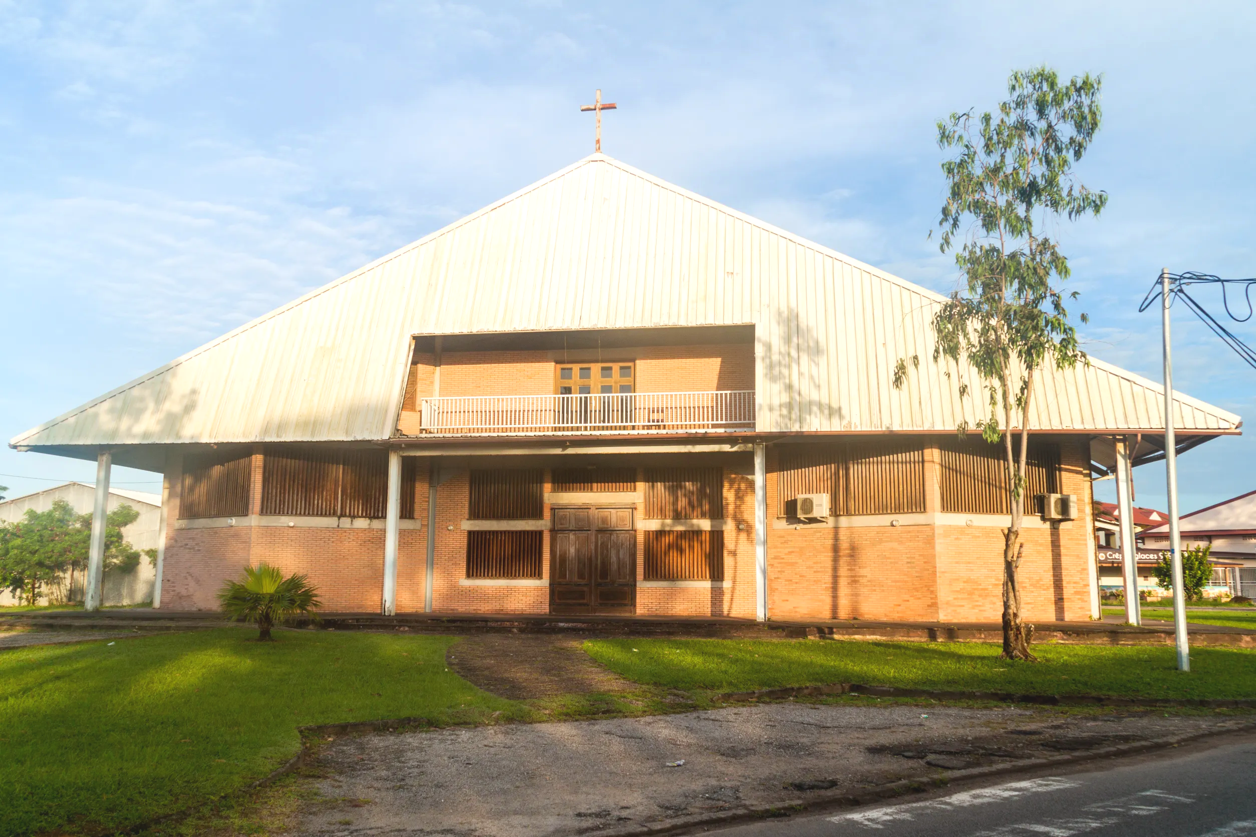 the famous christ church in kourou french guiana