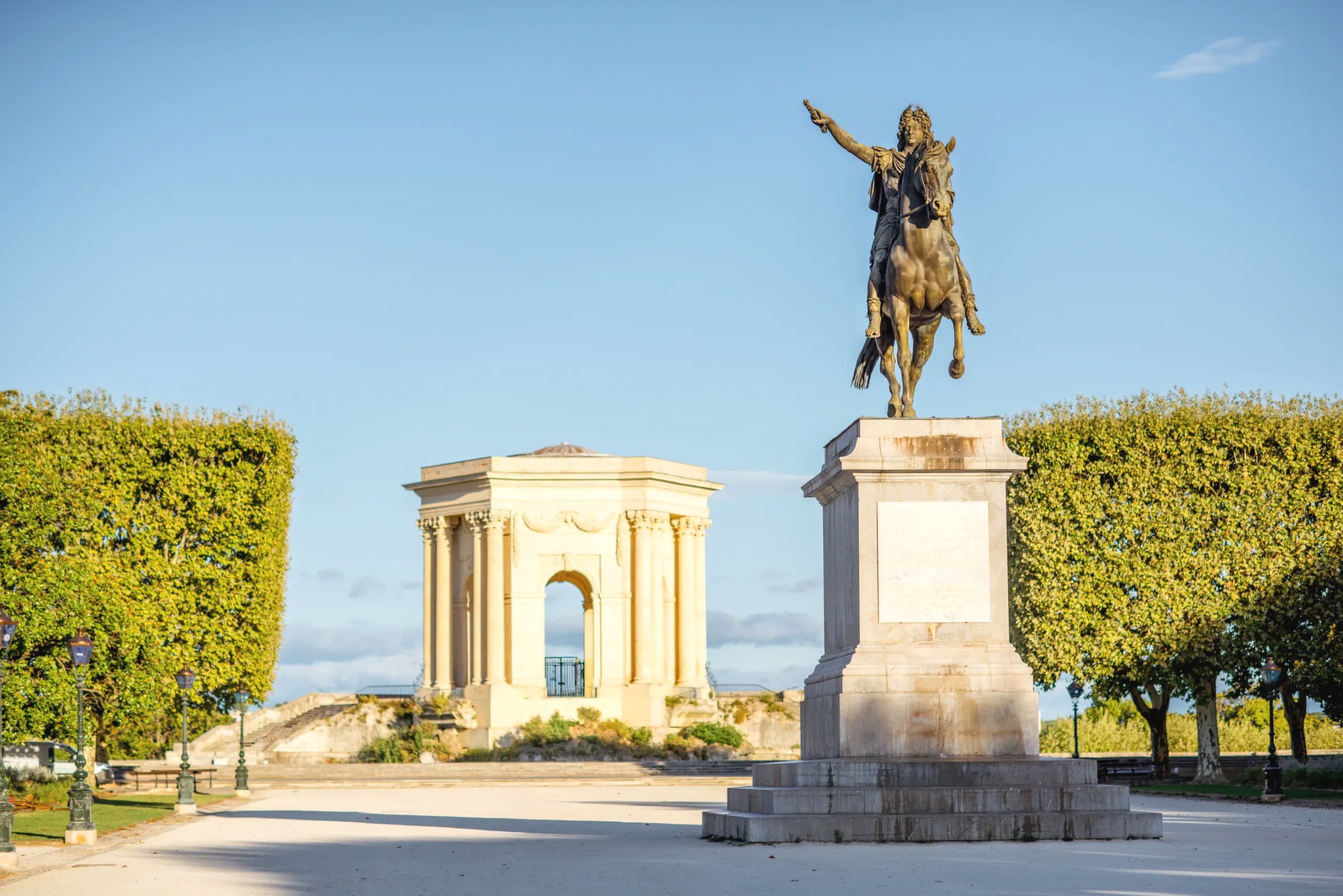 the famous louis statue monument in paris france