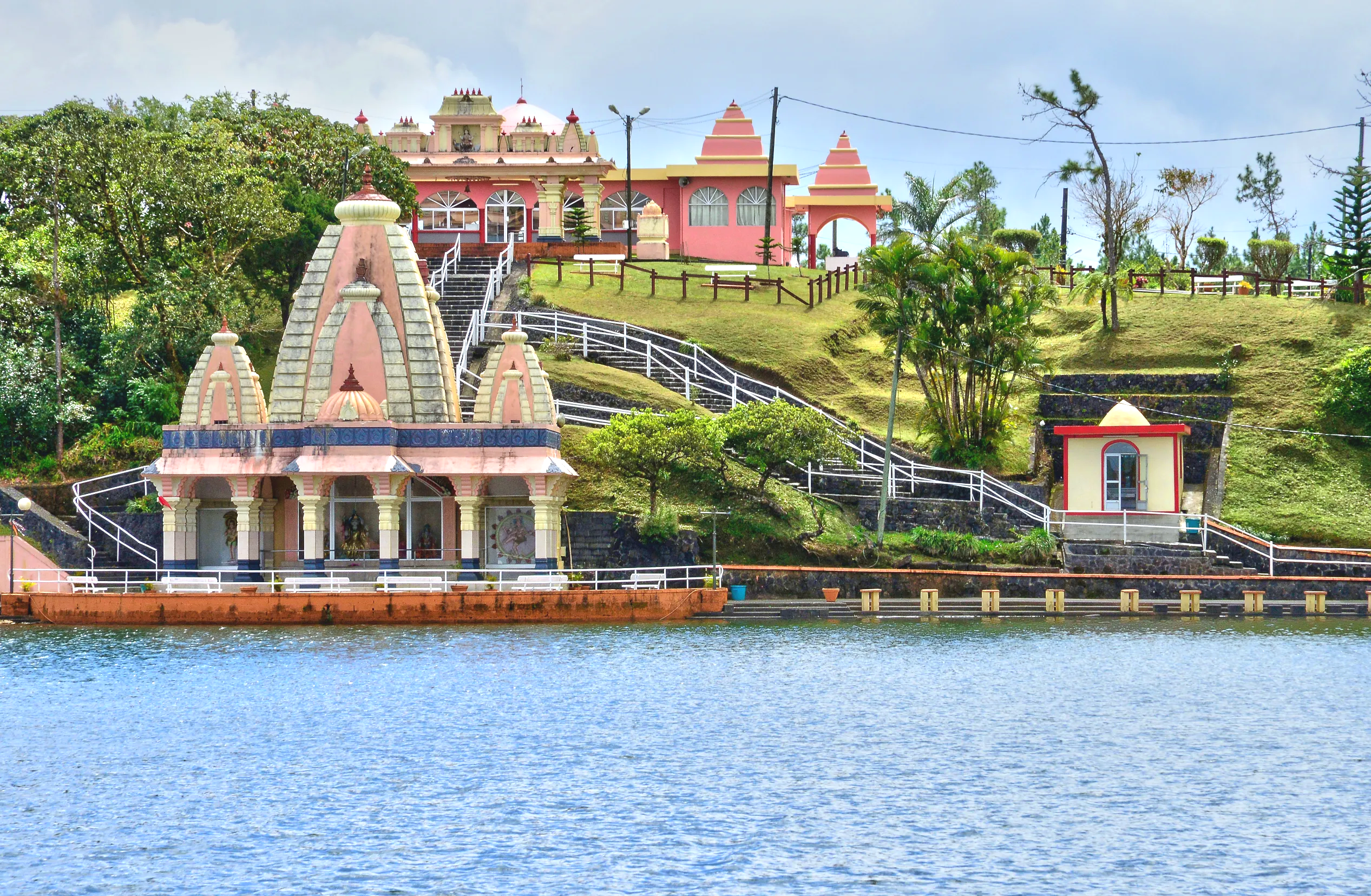 the grand bassin indian temple in mauritius island