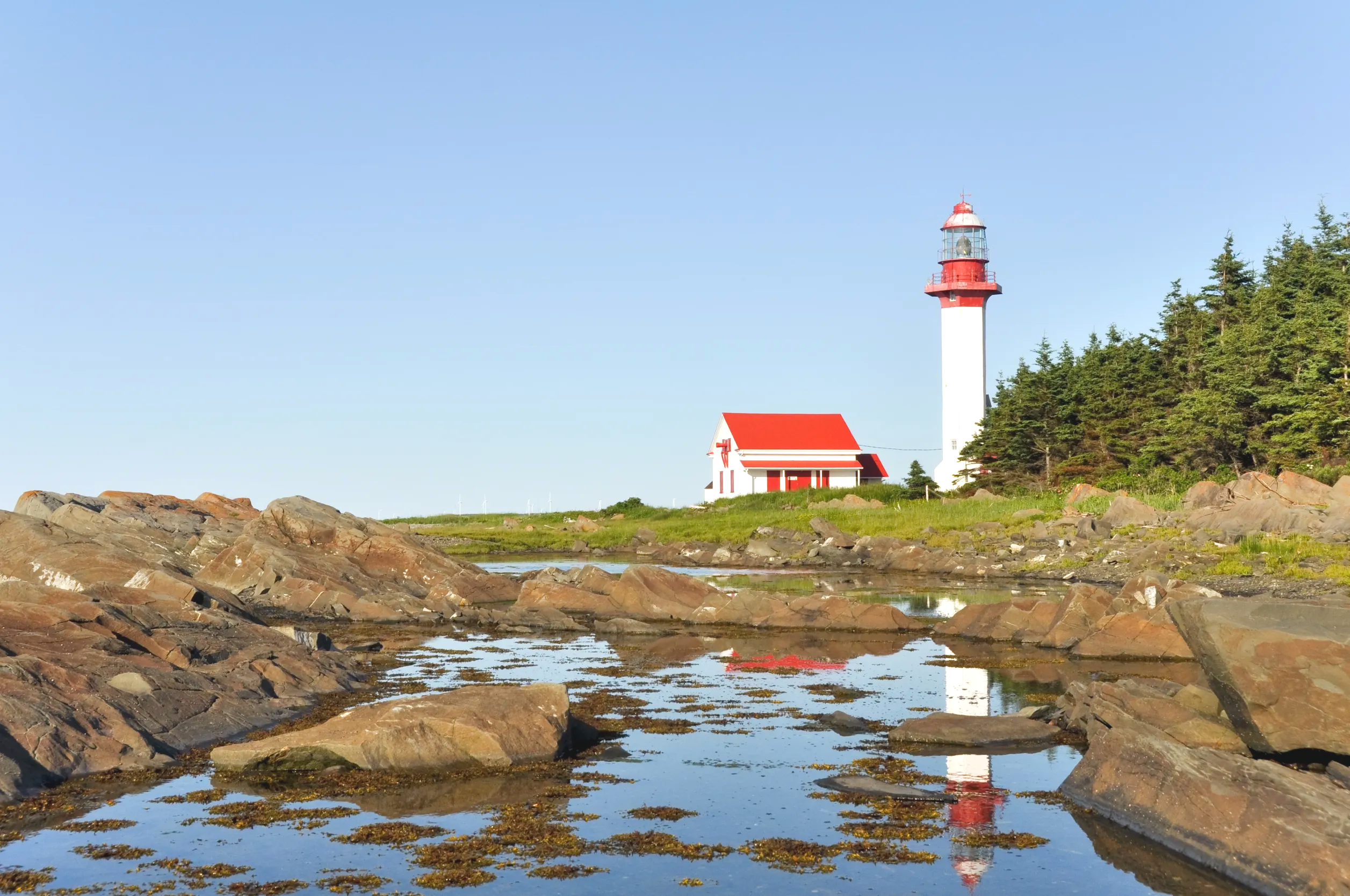 the pointe de mitis lighthouse in quebec canada